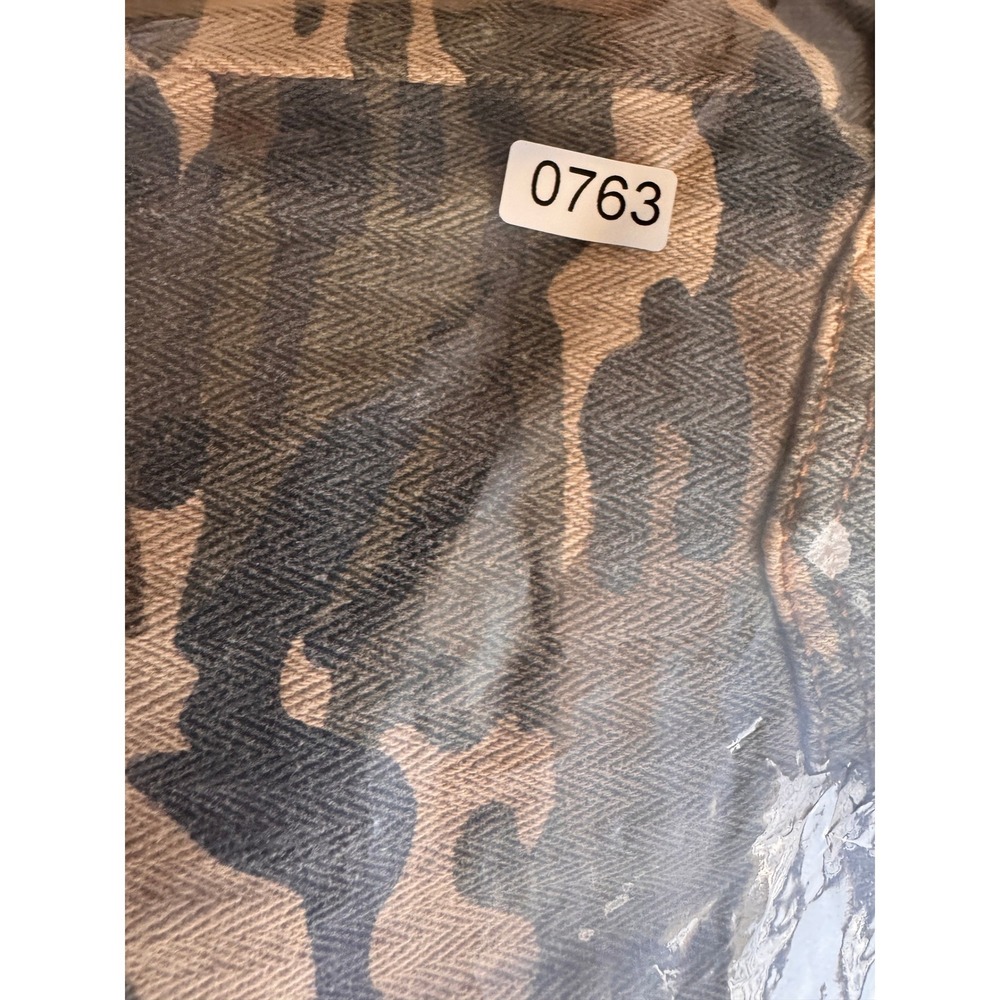 OH Jeans XL Camo Cargo Pants Distressed Paint Splatter Rope Belt Y2K Streetwear - Picture 9 of 9